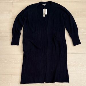 Sweet Romeo Deep Dark Blue Long Open Cardigan